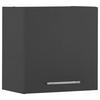 AUFSATZSCHRANK 50/50/31 cm   - Chromfarben/Anthrazit, Design, Holzwerkstoff/Metall (50/50/31cm)