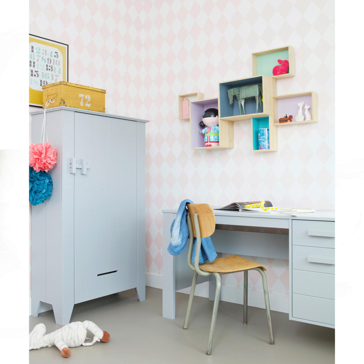 SCHREIBTISCH 141/59/74 cm  in Grau  - Grau, Design, Holz (141/59/74cm) - Livetastic