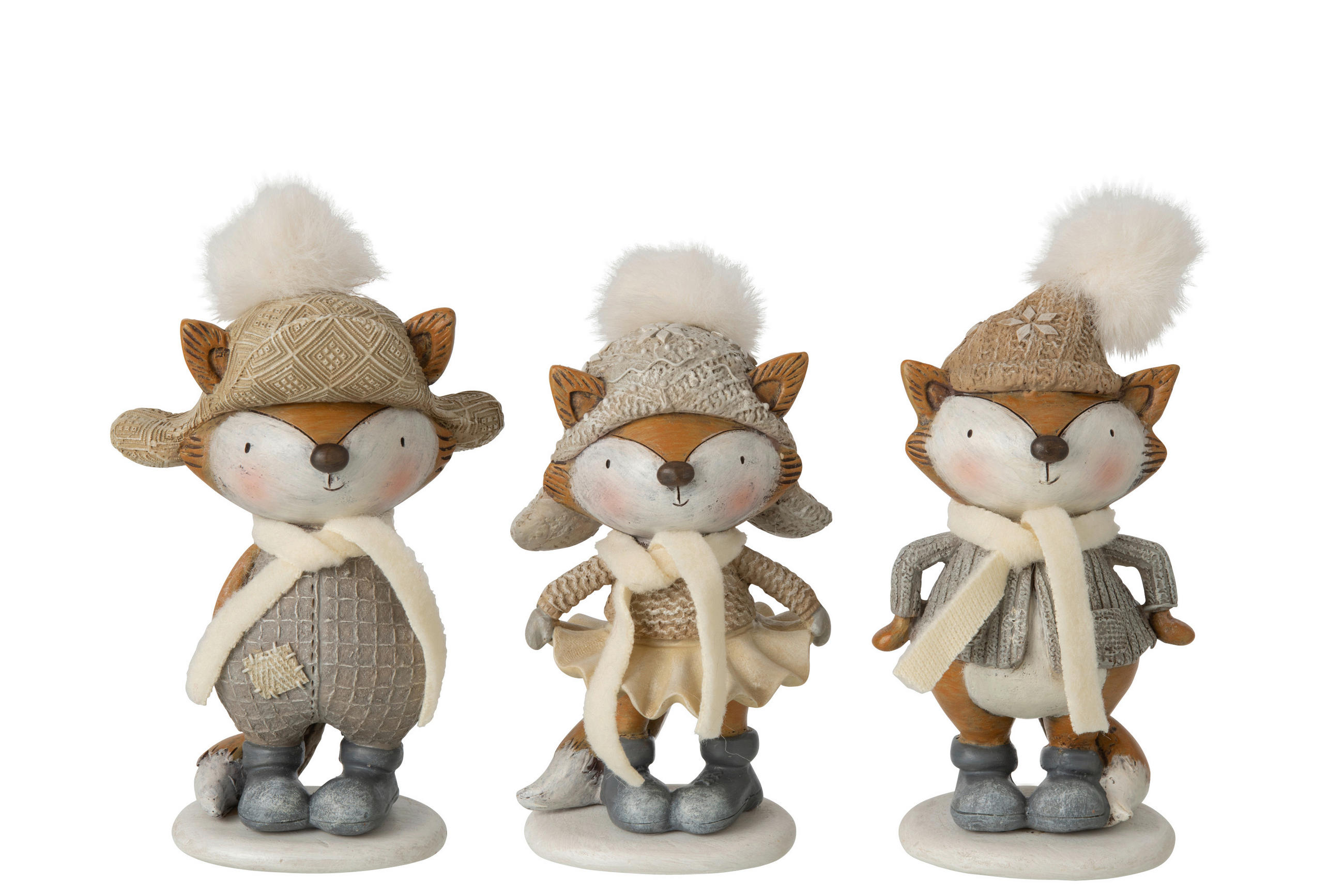 DEKOFUCHS - Braun/Grau, Basics, Kunststoff/Textil (11012027/6/13,5cm)