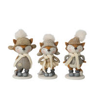 DEKOFUCHS - Braun/Grau, Basics, Kunststoff/Textil (11012027/6/13,5cm)