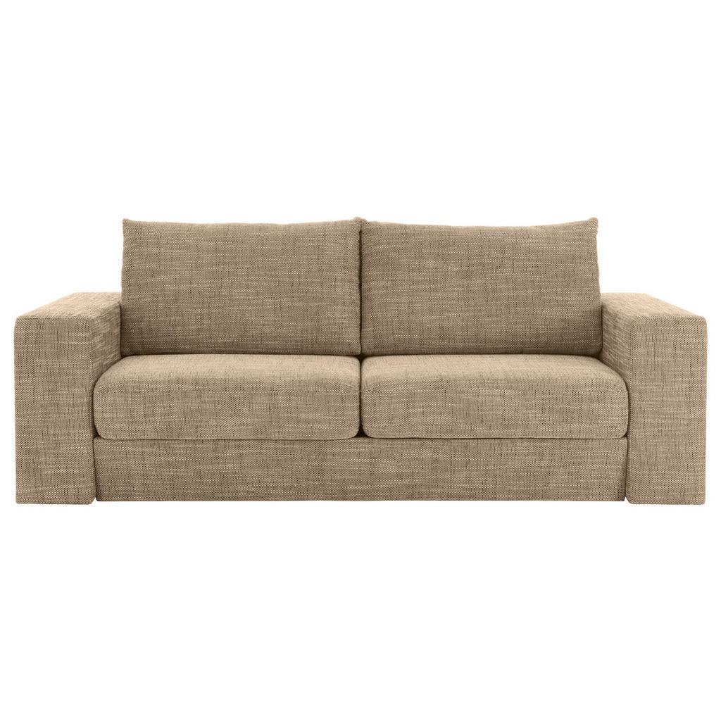 Thumbnail - Looks by W.Joop Viersitzer-Sofa Looks V-2, Braun, Beige, Textil, Eiche, massiv, 2-Sitzer, 252x96x107 cm, Made in EU, Woh...
