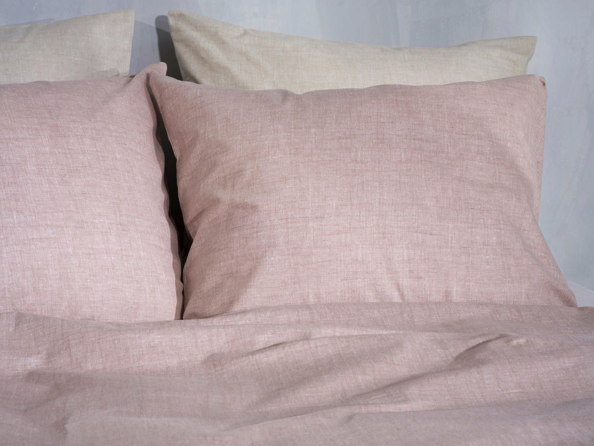 BETTWÄSCHE 2-teilig Flanella-di-Lino Flanell  - Rosa, Basics, Textil (155/220cm)