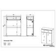 MIDISCHRANK 71/95/34 cm  - Chromfarben/Schwarz, MODERN, Glas/Holzwerkstoff (71/95/34cm) - Xora