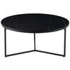 COUCHTISCH 80/80/37 cm rund Schwarz  - Schwarz, Design, Keramik/Metall (80/80/37cm) - Livetastic