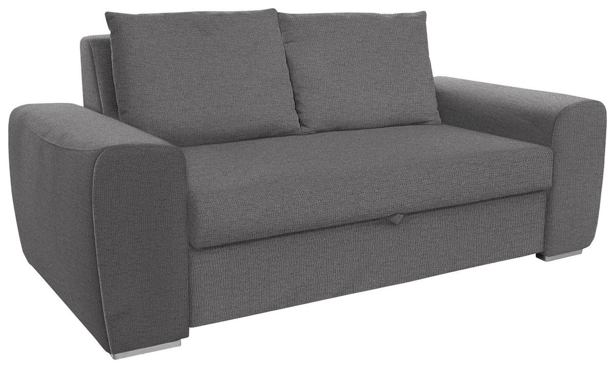 SCHLAFSOFA in Dunkelgrau  - Chromfarben/Dunkelgrau, Design, Holz/Textil (199/92/97cm) - Hom`in