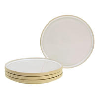 DESSERTTELLERSET Weiß, Beige 4-teilig Futuro  - Beige/Weiß, Basics, Keramik (21,5/21,55/13cm) - Creatable