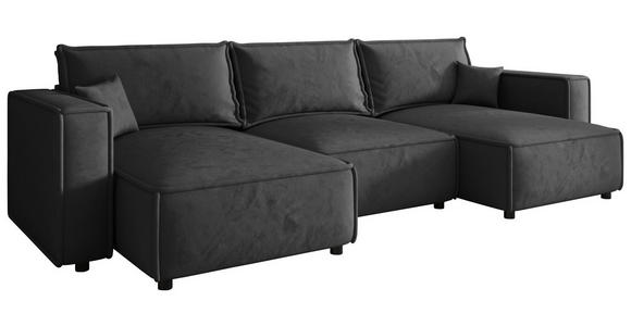 WOHNLANDSCHAFT Anthrazit Webstoff  - Anthrazit/Schwarz, MODERN, Kunststoff/Textil (153/350/153cm) - Xora