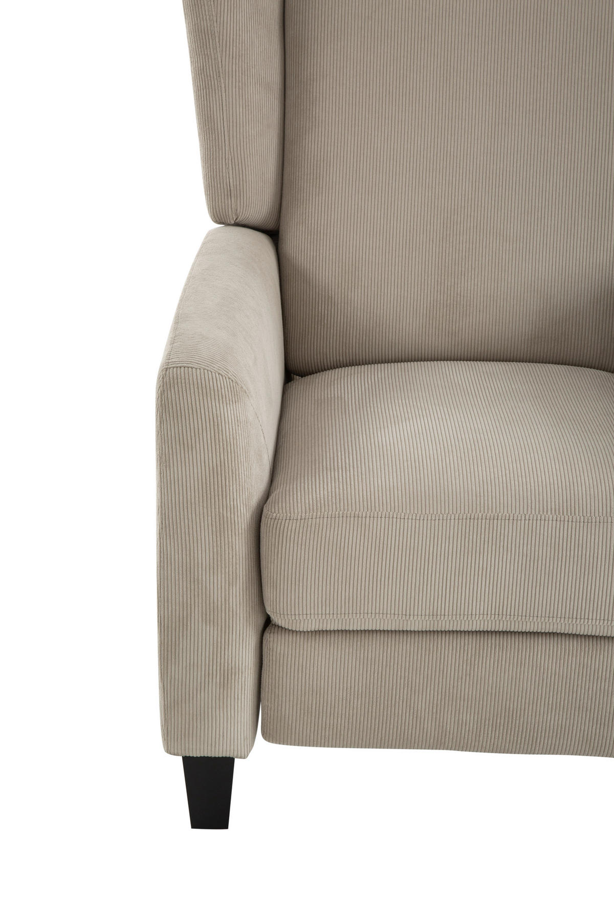 RELAXSESSEL PANNA Cord    - Hellgrau/Schwarz, Design, Kunststoff/Textil (80/105/87-157cm) - P & B