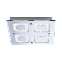 LED PLAFONJERA - boja hroma, Konvencionalno, staklo/metal (36/36/6,3cm)