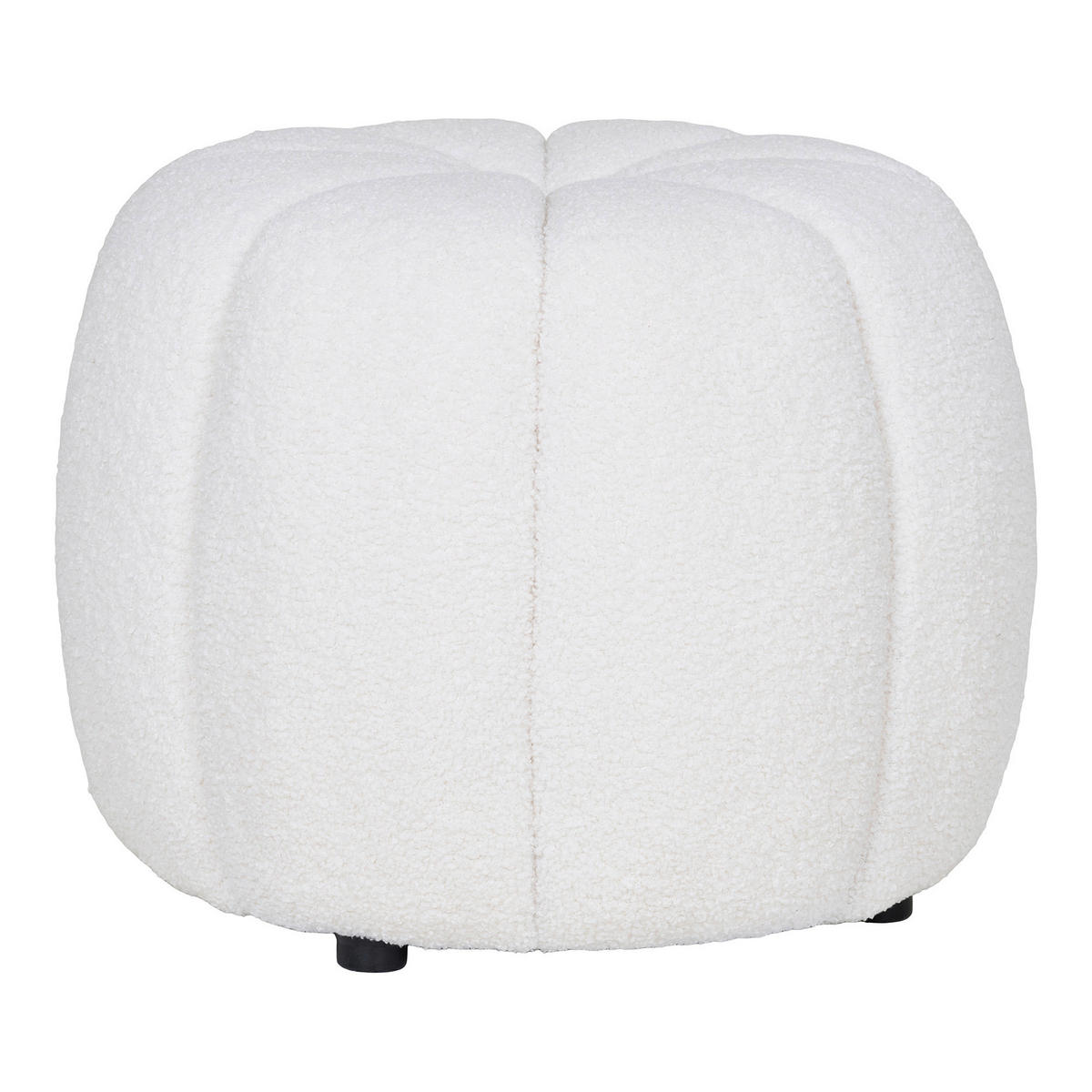 POUF in Weiß Textil Weiß Hochglanz  - Weiß Hochglanz/Weiß, Basics, Textil (48/38/48cm)
