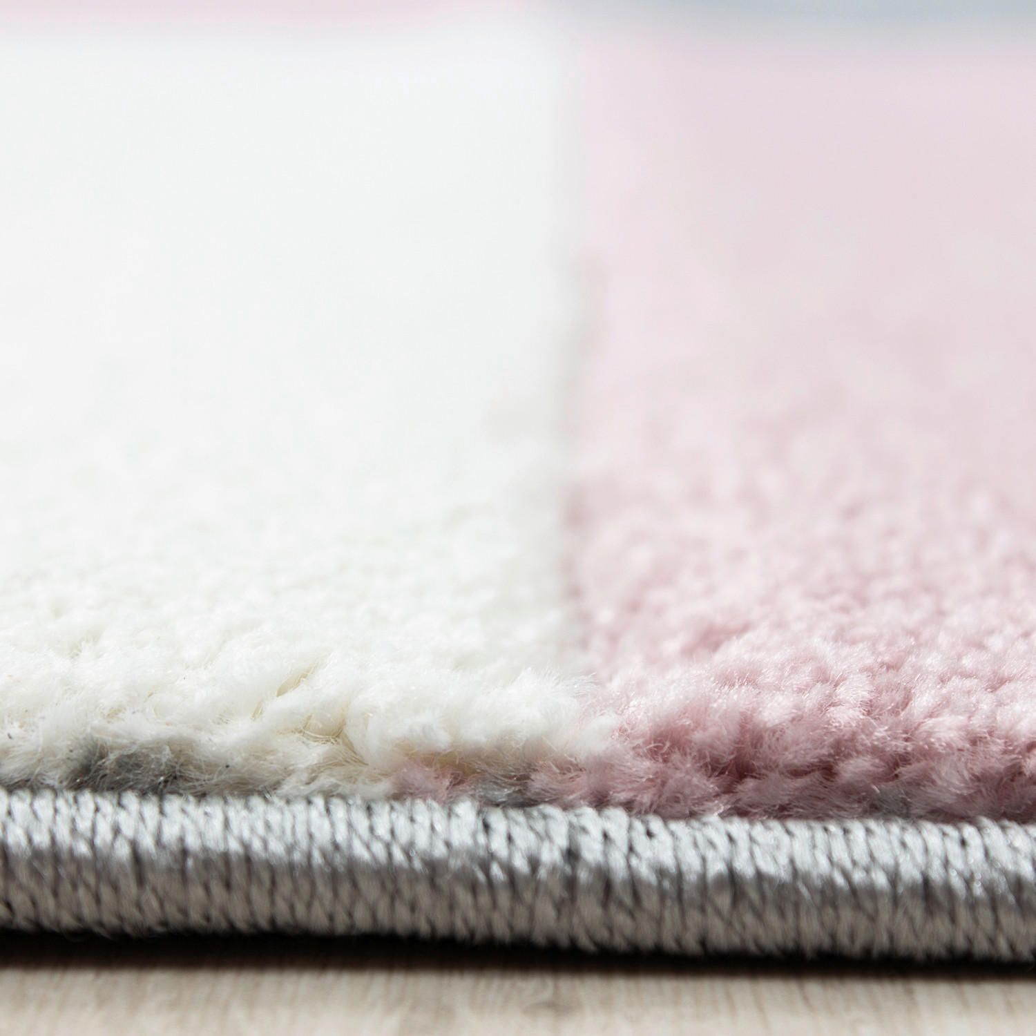 Thumbnail - Novel Webteppich Hawaii 1310, Pink, Textil, Karo, rechteckig, 80x150 cm, Oeko-Tex® Standard 100, für Fußbodenheizung gee...
