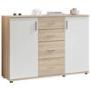 KOMMODE Bobby  in 120/82/35 cm  - Silberfarben/Schwarz, Design, Holzwerkstoff/Kunststoff (120/82/35cm) - Carryhome