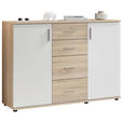 KOMMODE 120/82/35 cm  - Silberfarben/Schwarz, Design, Holzwerkstoff/Kunststoff (120/82/35cm) - Carryhome