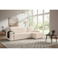 ECKSCHLAFSOFA  mit Cord Beige  - Beige/Schwarz, KONVENTIONELL, Textil (248/146cm) - Xora