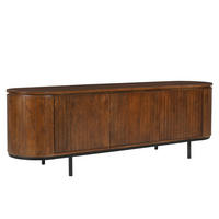 LOWBOARD  170/56/43 cm   - Schwarz/Naturfarben, Design, Holz/Metall (170/56/43cm) - MID.YOU