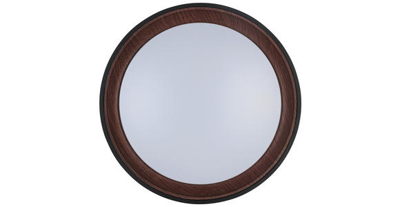 DECKENLEUCHTE 40/7 cm  - Walnussfarben/Schwarz, Trend, Kunststoff/Metall (40/7cm) - Novel