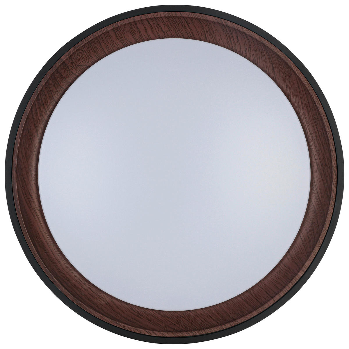 DECKENLEUCHTE  40/7 cm    - Walnussfarben/Schwarz, Trend, Kunststoff/Metall (40/7cm) - Novel