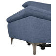 ECKSOFA Blau Webstoff  - Blau/Schwarz, KONVENTIONELL, Textil/Metall (288/225cm) - Carryhome