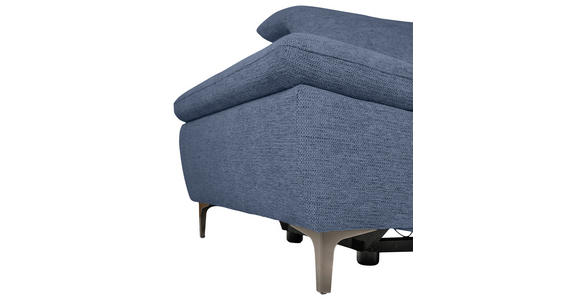 ECKSOFA Blau Webstoff  - Blau/Schwarz, KONVENTIONELL, Textil/Metall (288/225cm) - Carryhome