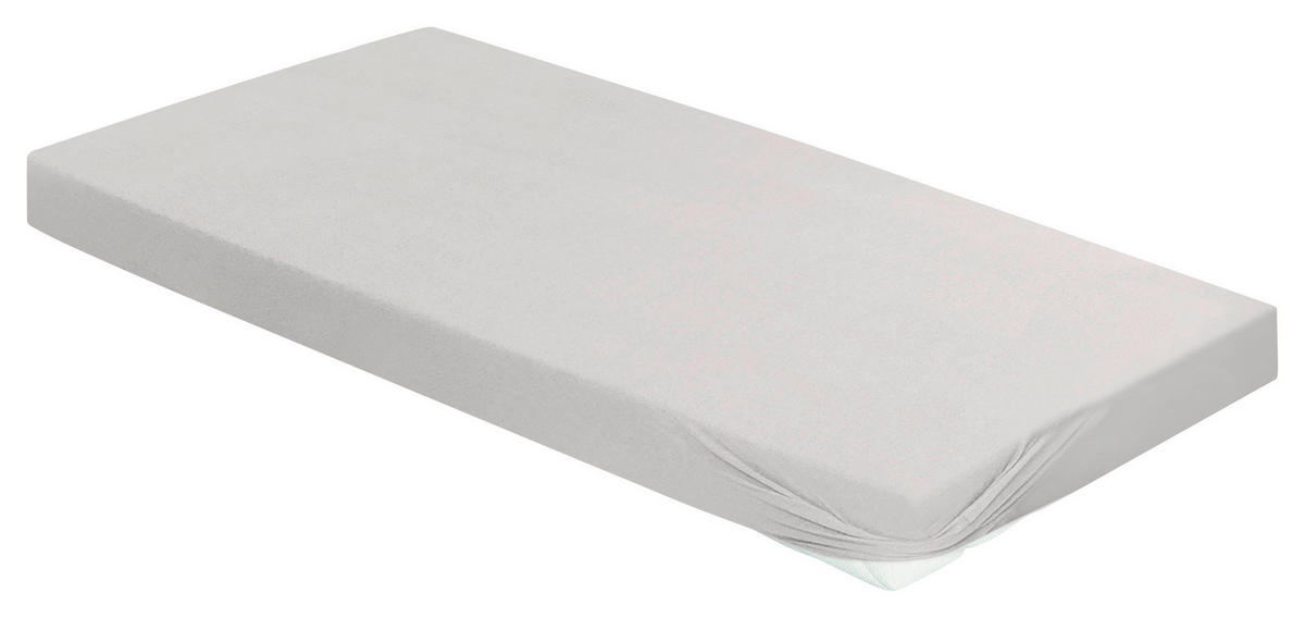 SPANNBETTTUCH Biber  - Silberfarben, KONVENTIONELL, Textil (100/200cm) - Bierbaum