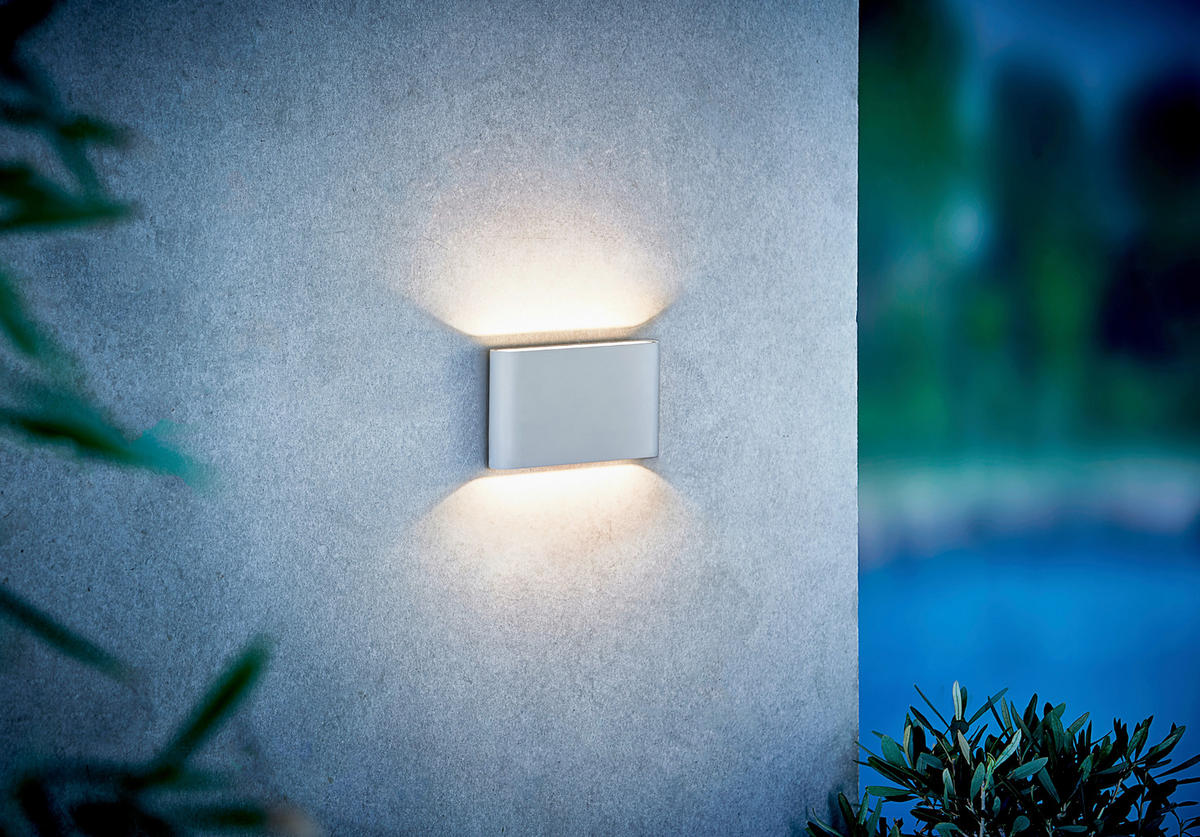 AUßENWANDLEUCHTE 17,5/3/9 cm   - Weiß, Design, Metall (17,5/3/9cm) - Nordlux