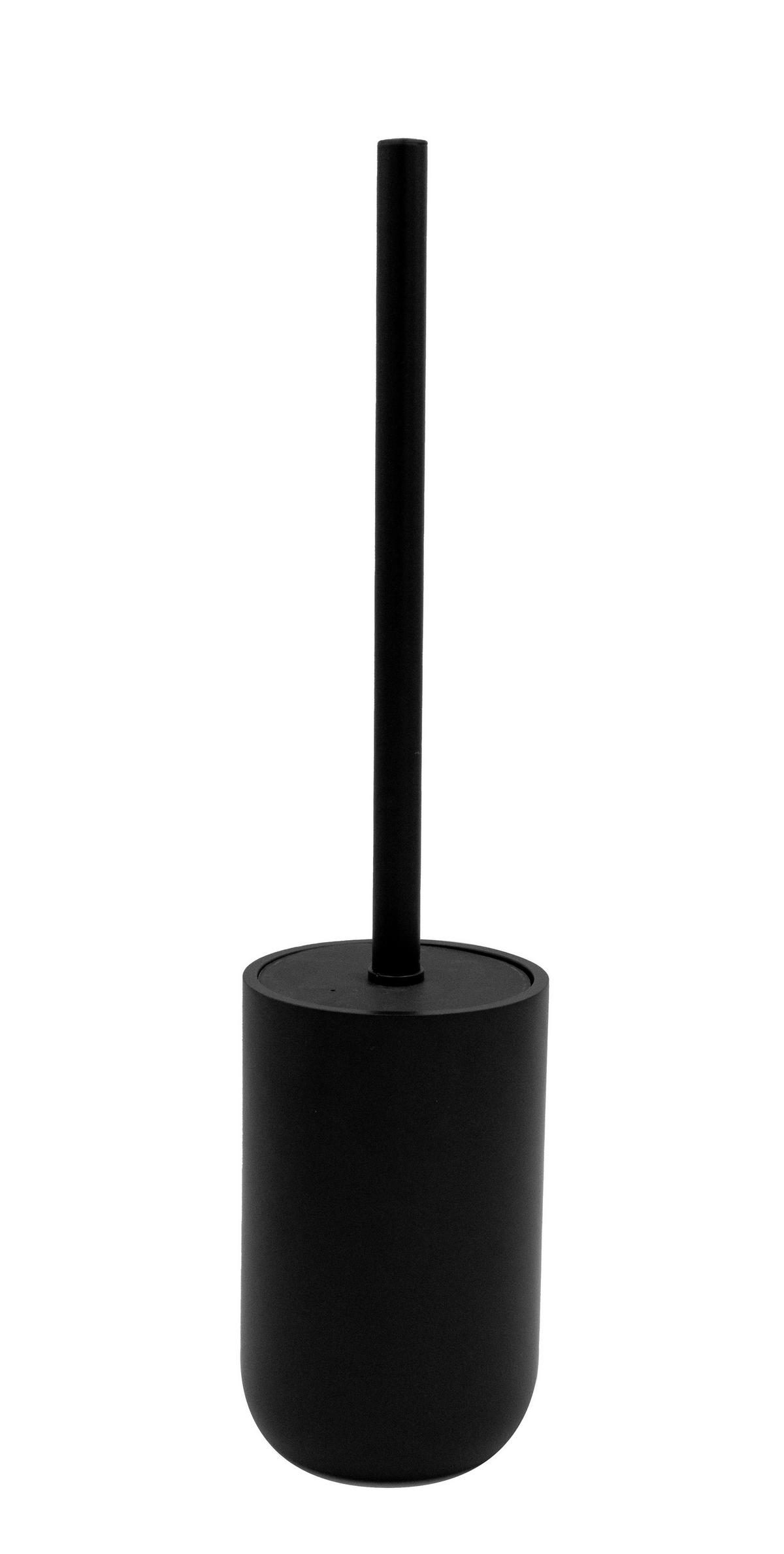 WC-BÜRSTENGARNITUR in Metall    - Schwarz, Basics, Kunststoff/Metall (9,5/41/9,5cm) - Sadena