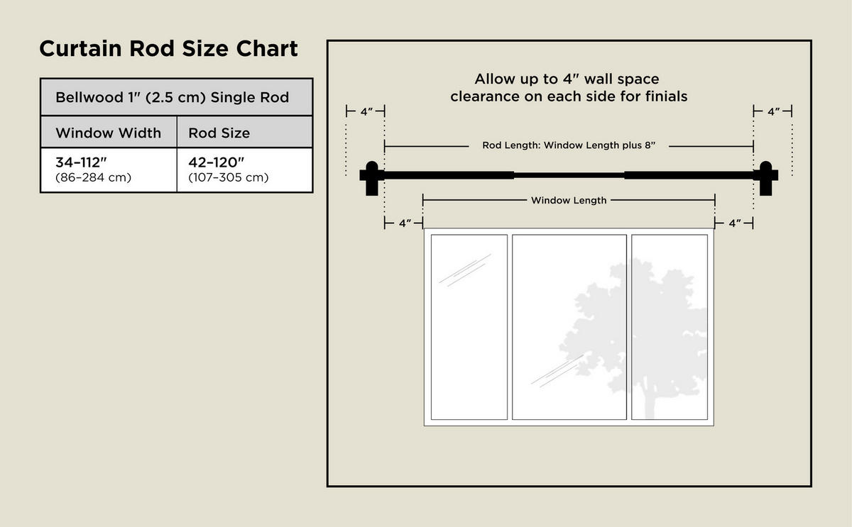 VORHANGSTANGENSET  107-305 cm  - Schwarz, KONVENTIONELL, Holz/Metall (107-305cm) - Umbra