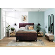 BOXSPRINGBETT 140/200 cm  in Dunkelrot  - Schwarz/Dunkelrot, Design, Textil/Metall (140/200cm) - Esposa