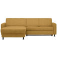 ECKSOFA in Webstoff Honig  - Schwarz/Honig, Design, Kunststoff/Textil (165/257cm) - Xora