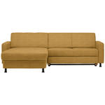 ECKSOFA in Webstoff Honig  - Schwarz/Honig, Design, Kunststoff/Textil (165/257cm) - Xora