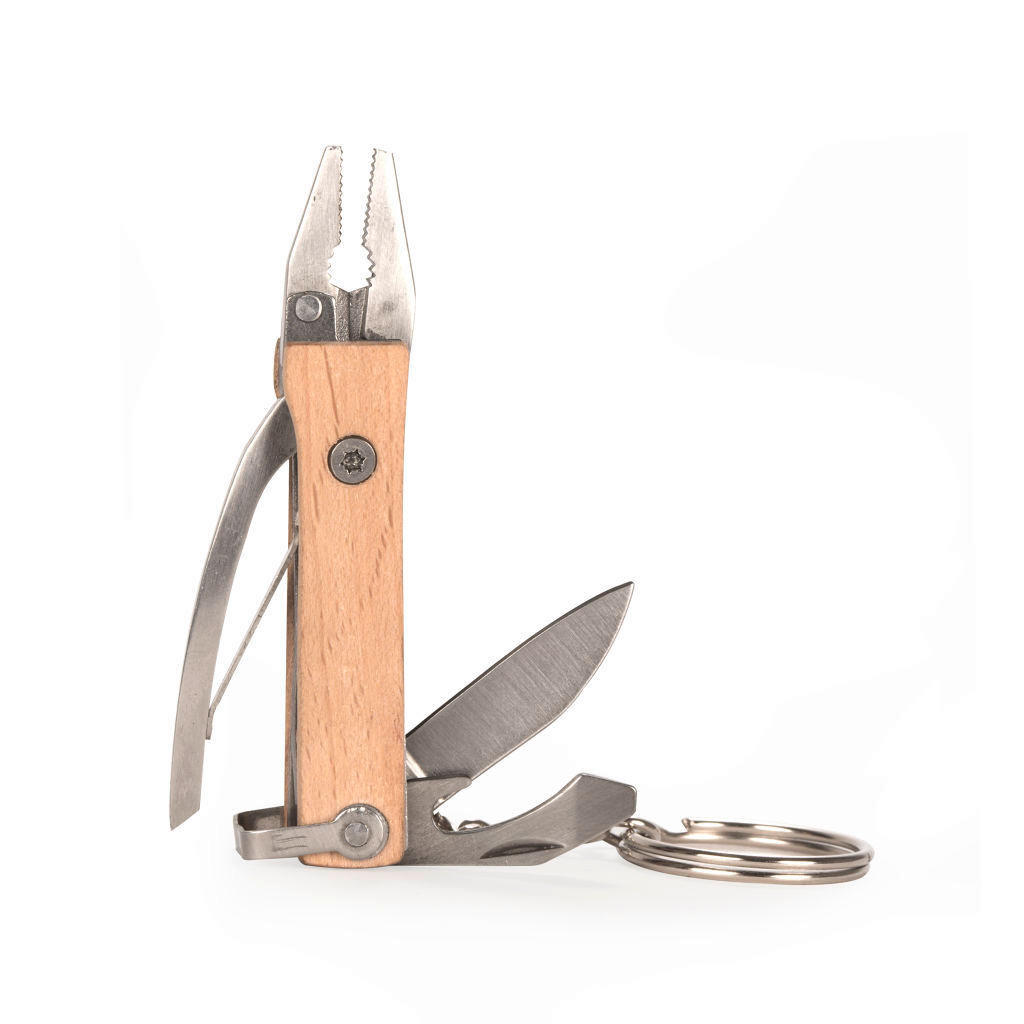 MULTIFUNKČNÍ NÁŘADÍ - barvy buku, Basics, kov/dřevo (1,72/15,5/8cm) - Kikkerland