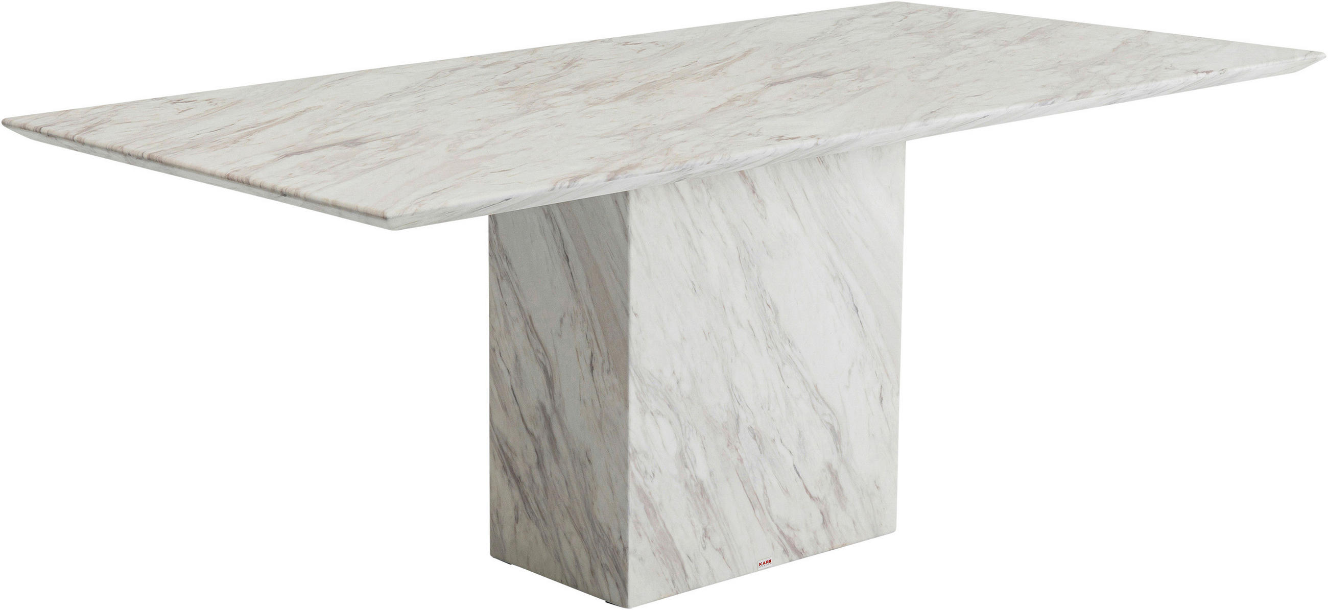 ESSTISCH Hellgrau, Grauweiß rechteckig   - Hellgrau/Grauweiß, Design, Holz/Stein (200/100/75cm) - Kare-Design