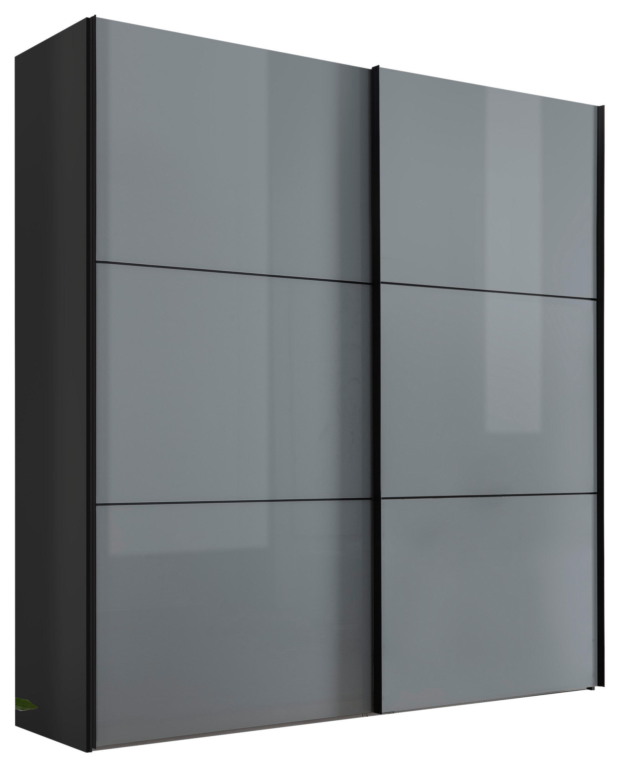SCHWEBETÜRENSCHRANK 225/222/68 cm 2-türig Hellgrau, Dunkelgrau  - Dunkelgrau/Hellgrau, KONVENTIONELL, Glas/Holzwerkstoff (225/222/68cm) - Moderano