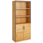 AKTENREGAL Asteiche teilmassiv Eichefarben, Graphitfarben  - Eichefarben/Anthrazit, Natur, Holz/Holzwerkstoff (86/197/40cm) - Linea Natura