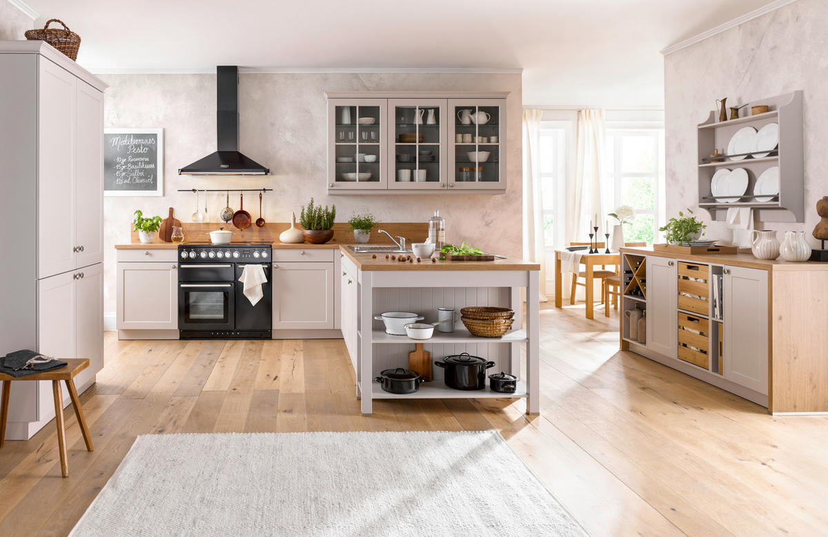 EINBAUKÜCHE Victoria Satin  - LIFESTYLE, Holzwerkstoff - Novel