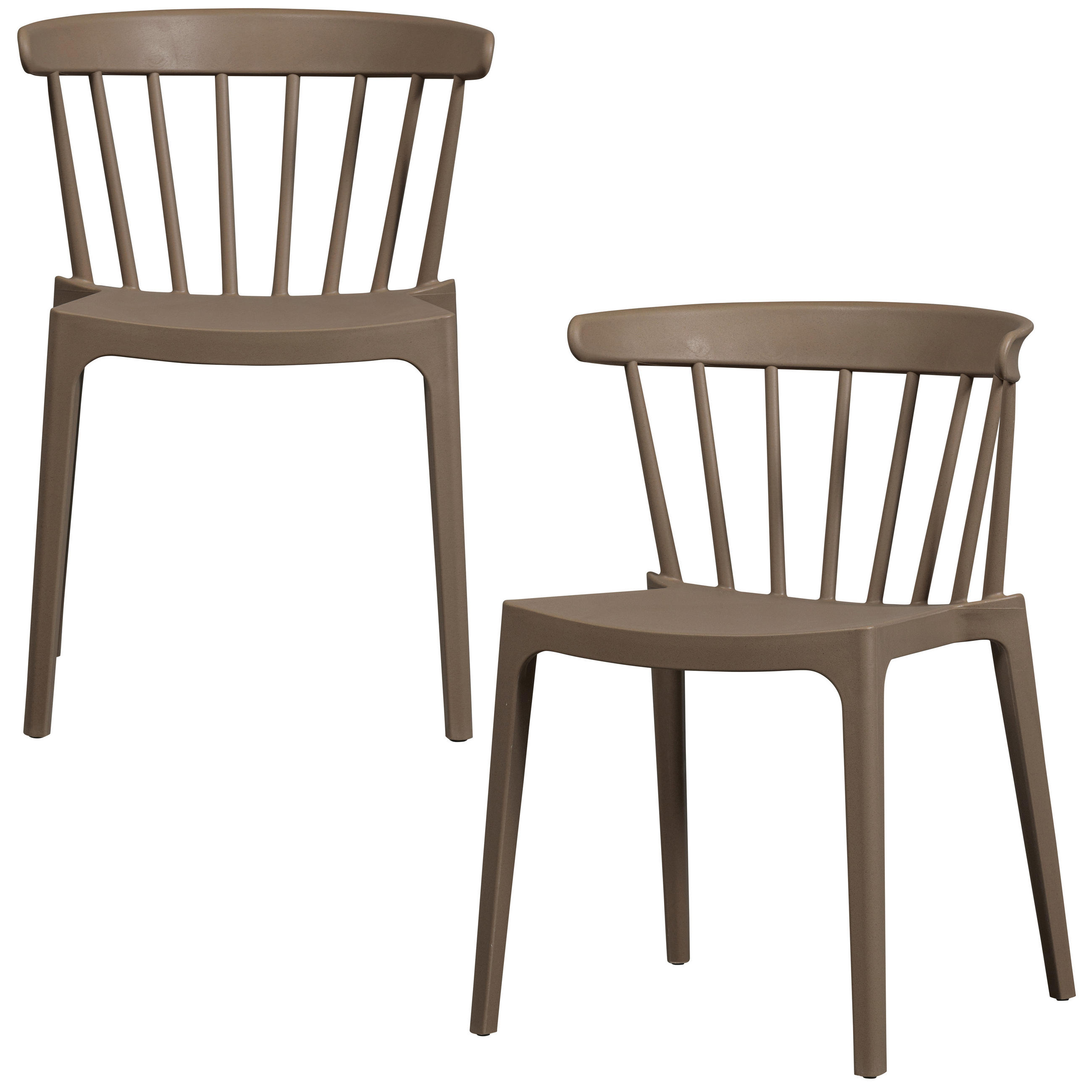 GARTENSTUHL-SET Kunststoff, Naturmaterialien Braun  - Braun, MODERN, Naturmaterialien/Kunststoff (52/75/53cm) - Livetastic