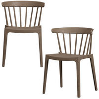 GARTENSTUHL-SET Kunststoff, Naturmaterialien Braun  - Braun, MODERN, Naturmaterialien/Kunststoff (52/75/53cm) - Livetastic