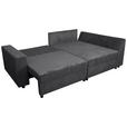 ECKSOFA Anthrazit Cord  - Anthrazit/Schwarz, KONVENTIONELL, Kunststoff/Textil (245/153cm) - Carryhome