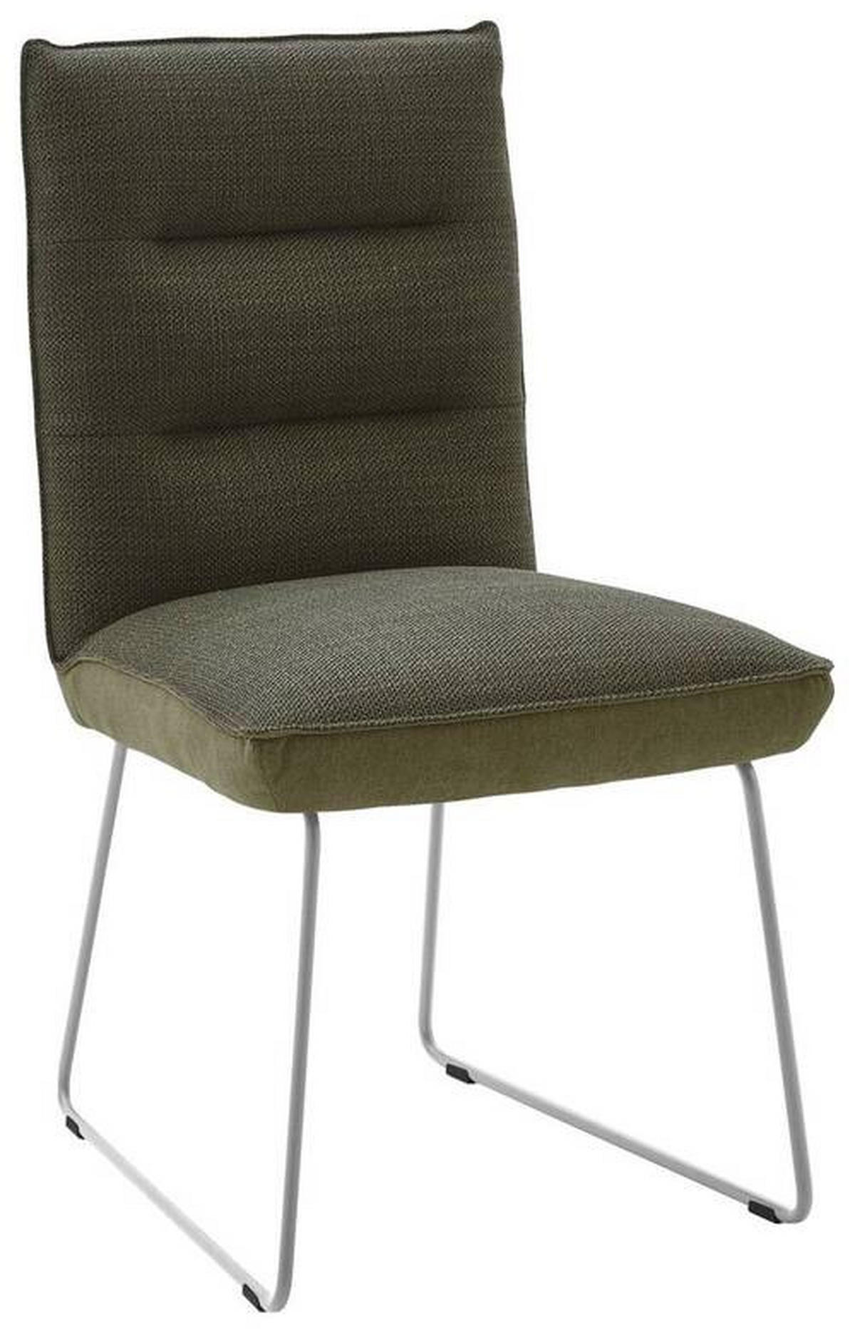 STUHL  in Stahl Flachgewebe  - Edelstahlfarben/Grün, Design, Textil/Metall (49/93/59cm) - Dieter Knoll