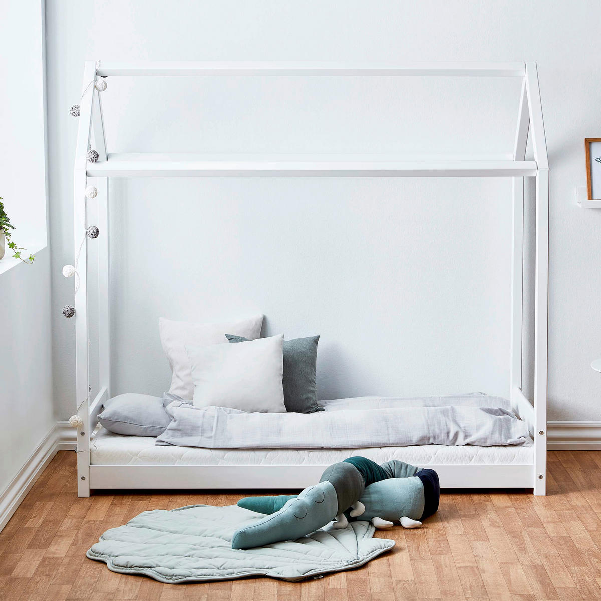 HAUSBETT Rollrost 70/160 cm  in Weiß  - Naturfarben/Weiß, MODERN, Holz (70/160cm) - MID.YOU