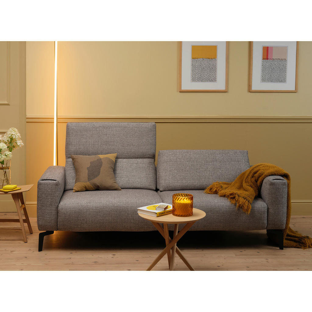 Thumbnail - Sensoo 2,5-Sitzer Cosy, Anthrazit, Textil, 220x86x86-94 cm, Stoffauswahl, Armteil links, rechts, Wohnzimmer, Sofas & Cou...