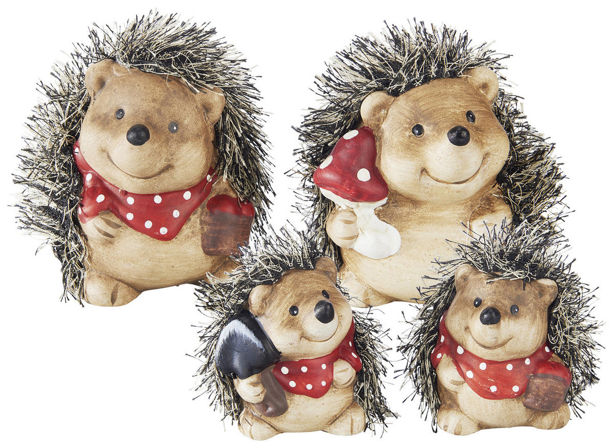 DEKOIGEL - Beige/Rot, LIFESTYLE, Keramik (6/6/6,5cm)