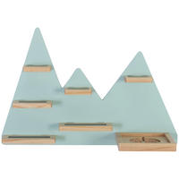 REGAL für Toniebox und Figuren  - Naturfarben/Mintgrün, MODERN, Holz/Holzwerkstoff - Ben'n'jen