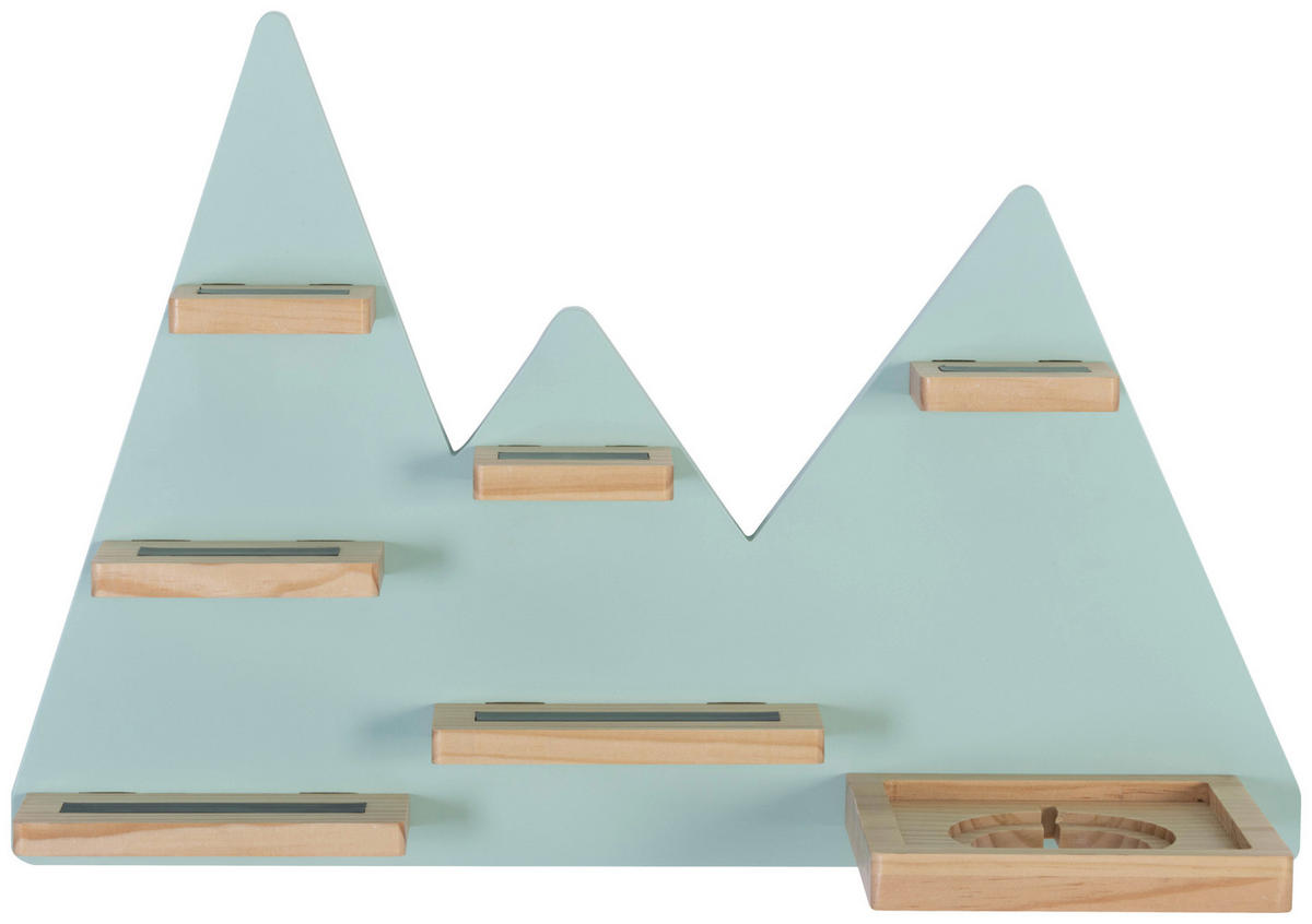 REGAL für Toniebox und Figuren  - Naturfarben/Mintgrün, MODERN, Holz/Holzwerkstoff - Ben'n'jen