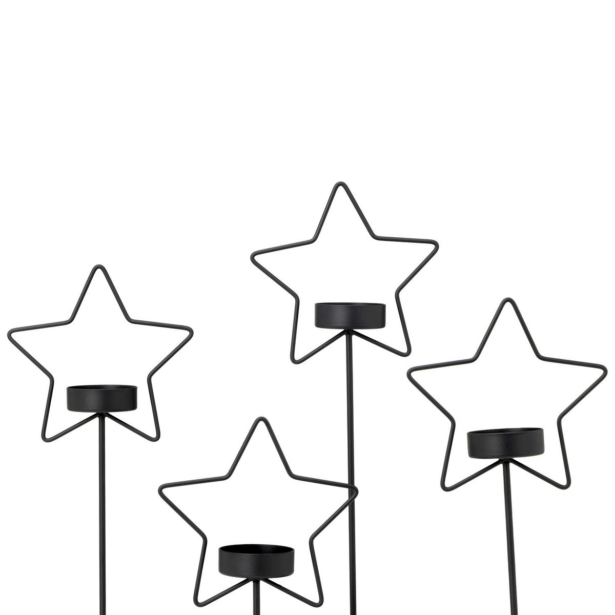 TEELICHTHALTER - Schwarz, LIFESTYLE, Metall (35/11/30,5cm)