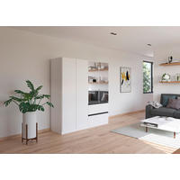 DREHTÜRENSCHRANK 181/197/54 cm 4-türig Weiß  - Weiß, MODERN, Holzwerkstoff (181/197/54cm) - Rauch Möbel