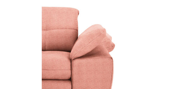 ECKSOFA in Webstoff Koralle  180/265 cm  - Koralle/Schwarz, Design, Textil/Metall (180/265cm) - Carryhome