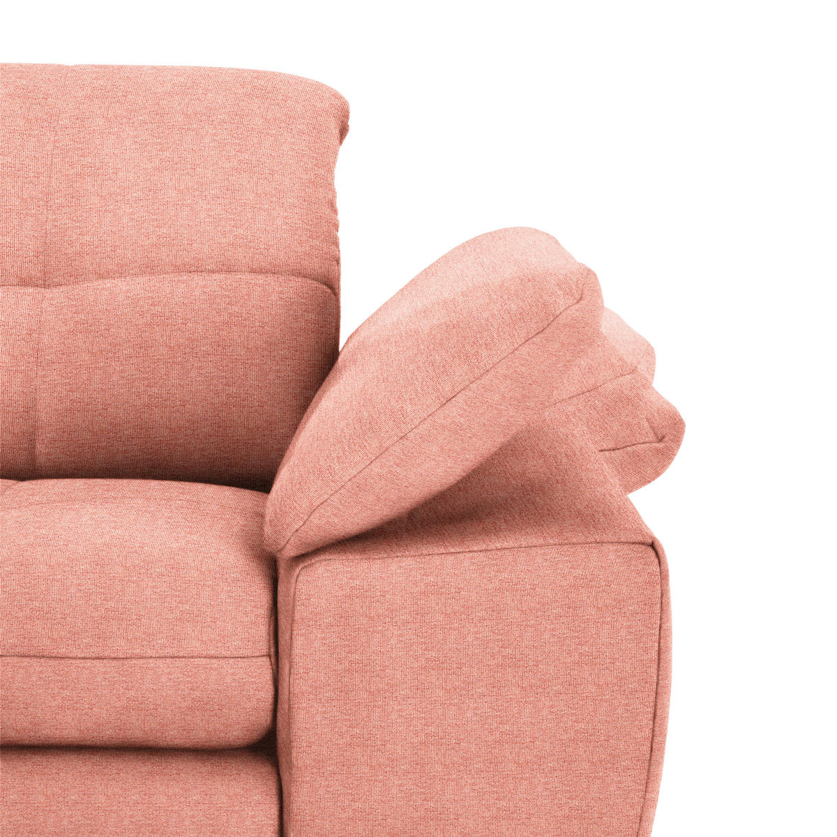 ECKSOFA in Webstoff Koralle  180/265 cm  - Koralle/Schwarz, Design, Textil/Metall (180/265cm) - Carryhome