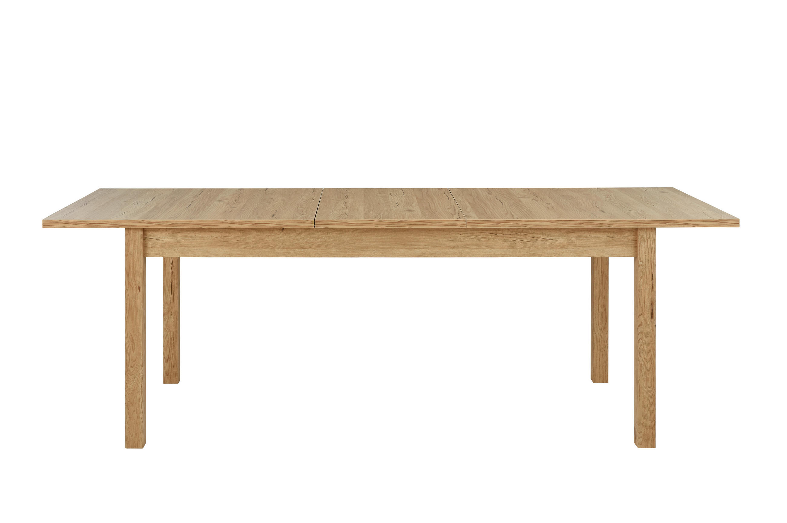 ÉTKEZŐASZTAL - tölgyfa színű, Lifestyle, faalapú anyag/fém (180+50/77/90cm) - home24