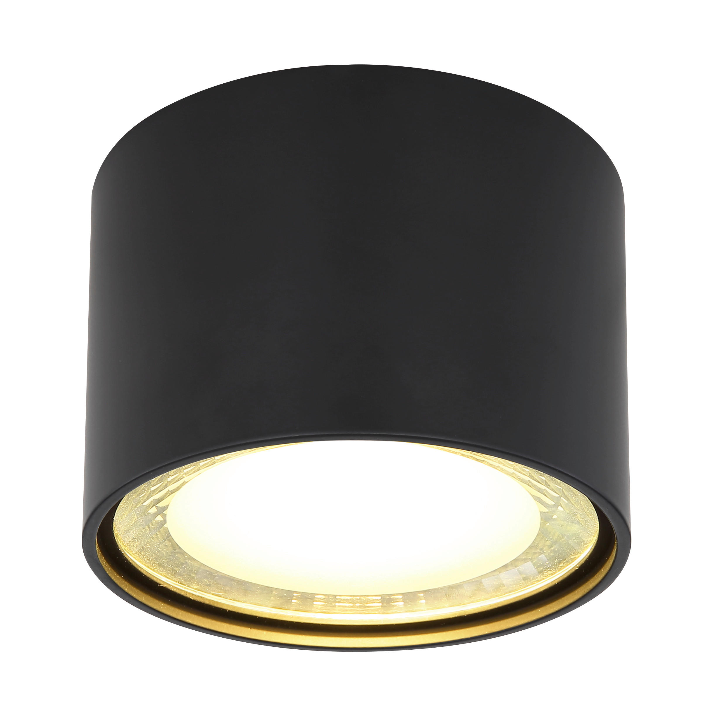 LED-DECKENLEUCHTE SERENA  - Schwarz, Design, Glas/Metall (11,3/8cm) - Globo
